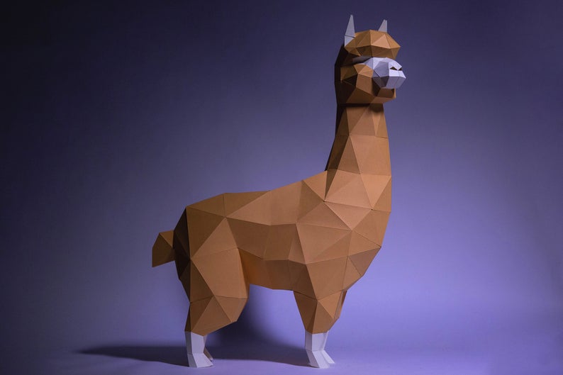 Alpaca, Lama paper craft