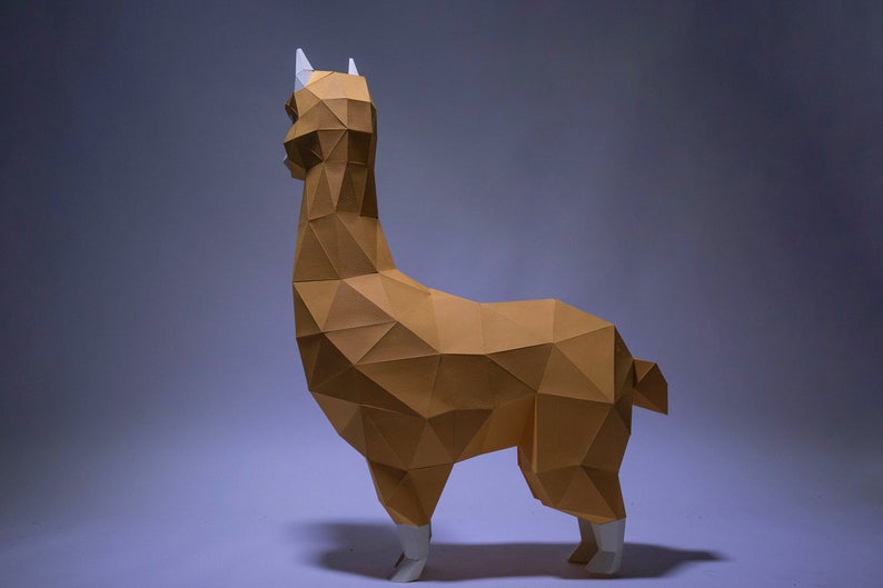 Alpaca, Lama paper craft